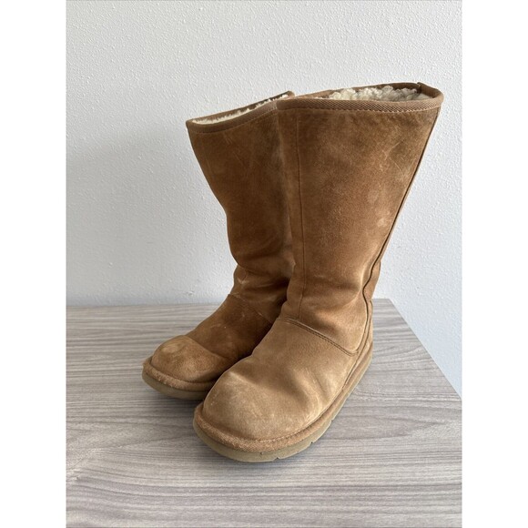 UGG Australia Knightsbridge Tall Brown Back Zip Boots 5119 Women's Size US 8 - Picture 2 of 10